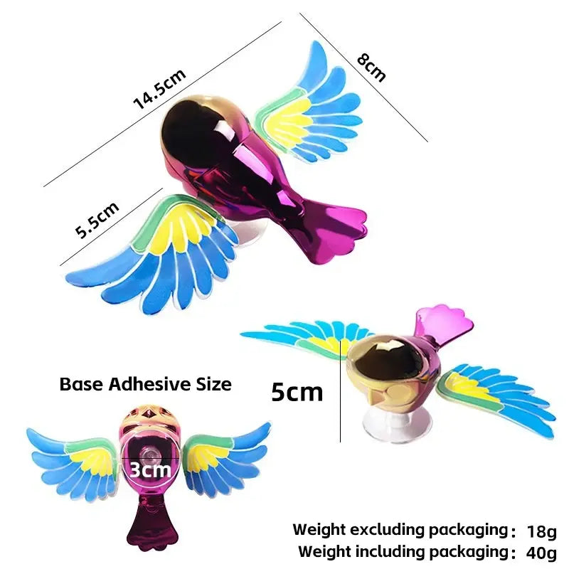 Wind-Powered Flying Bird Car Mirror Ornament