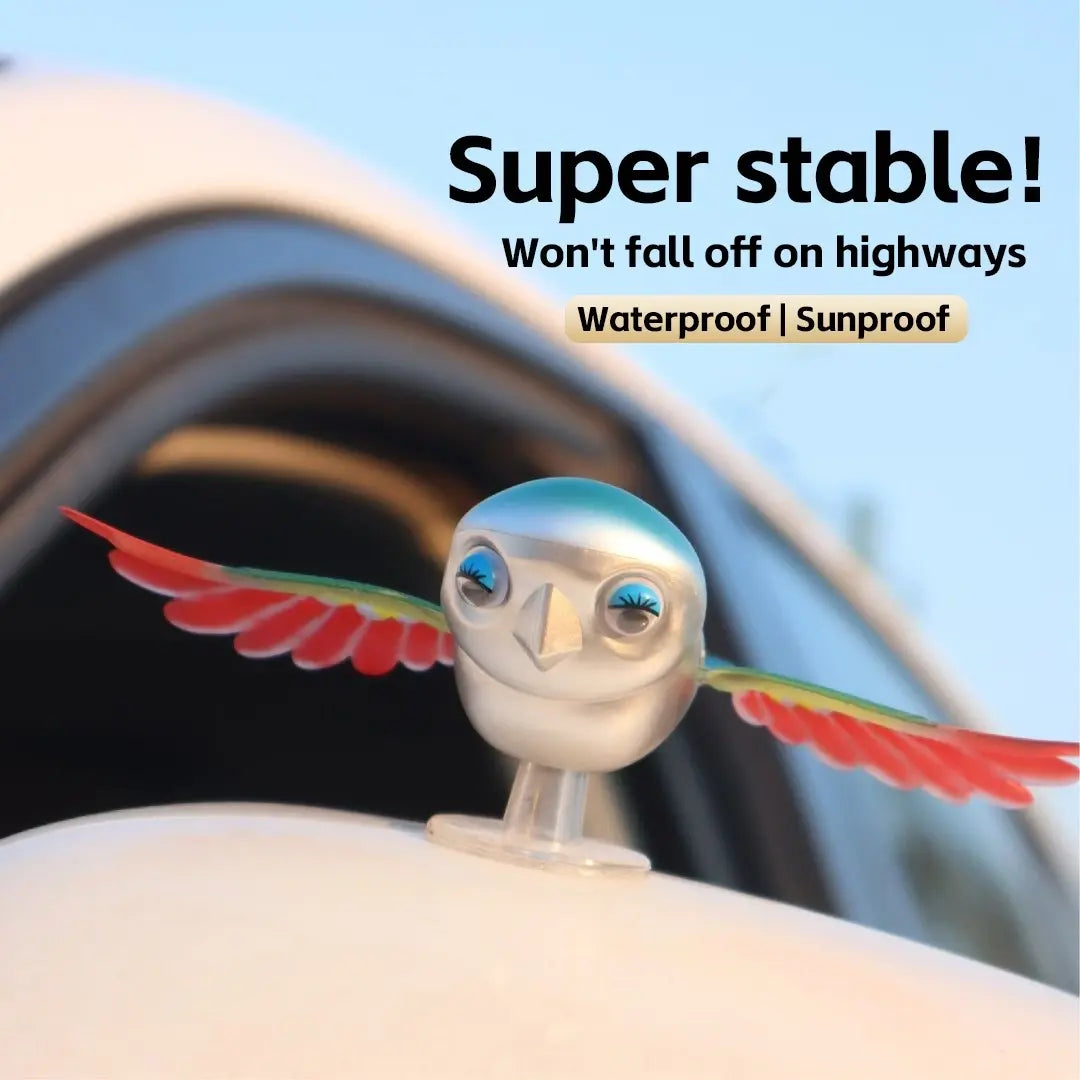Wind-Powered Flying Bird Car Mirror Ornament